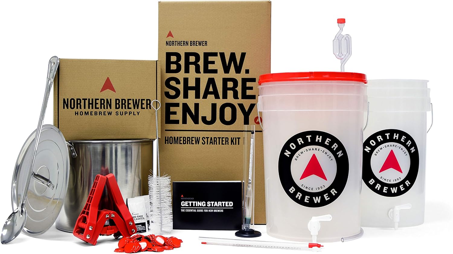 Homebrewing Starter Kit w/Equipment, Chinook IPA, 5 Gal