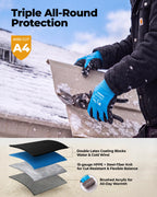 Waterproof Winter Work Gloves, ANSI A4 Cut Resistant, L, 1 Pair