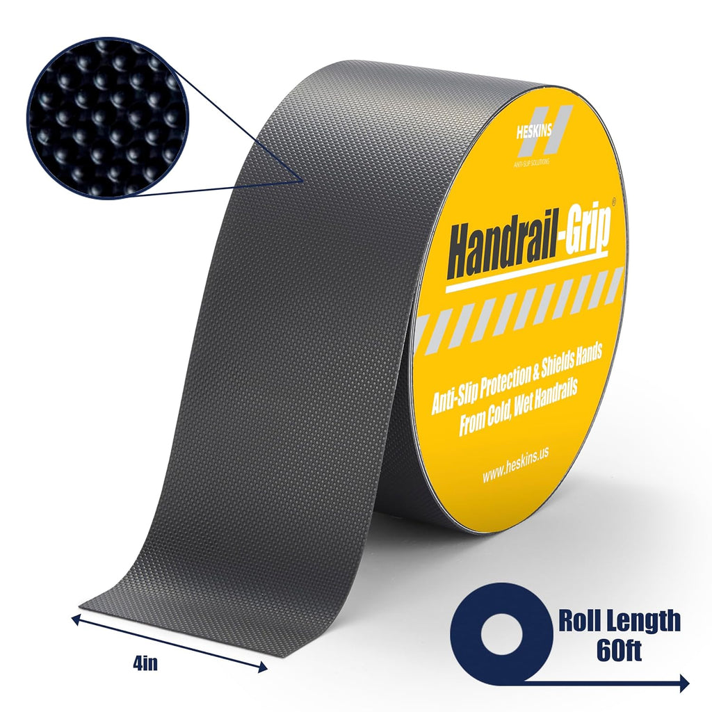 Heskins Handrail Grip Tape, Black, 4in x 60ft