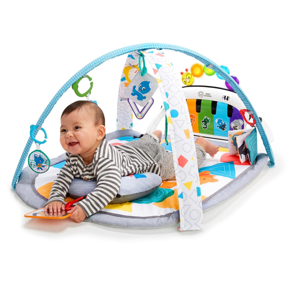 4-in-1 Kickin' Tunes Music and Language Play Gym and Piano Tummy Time Activity Mat