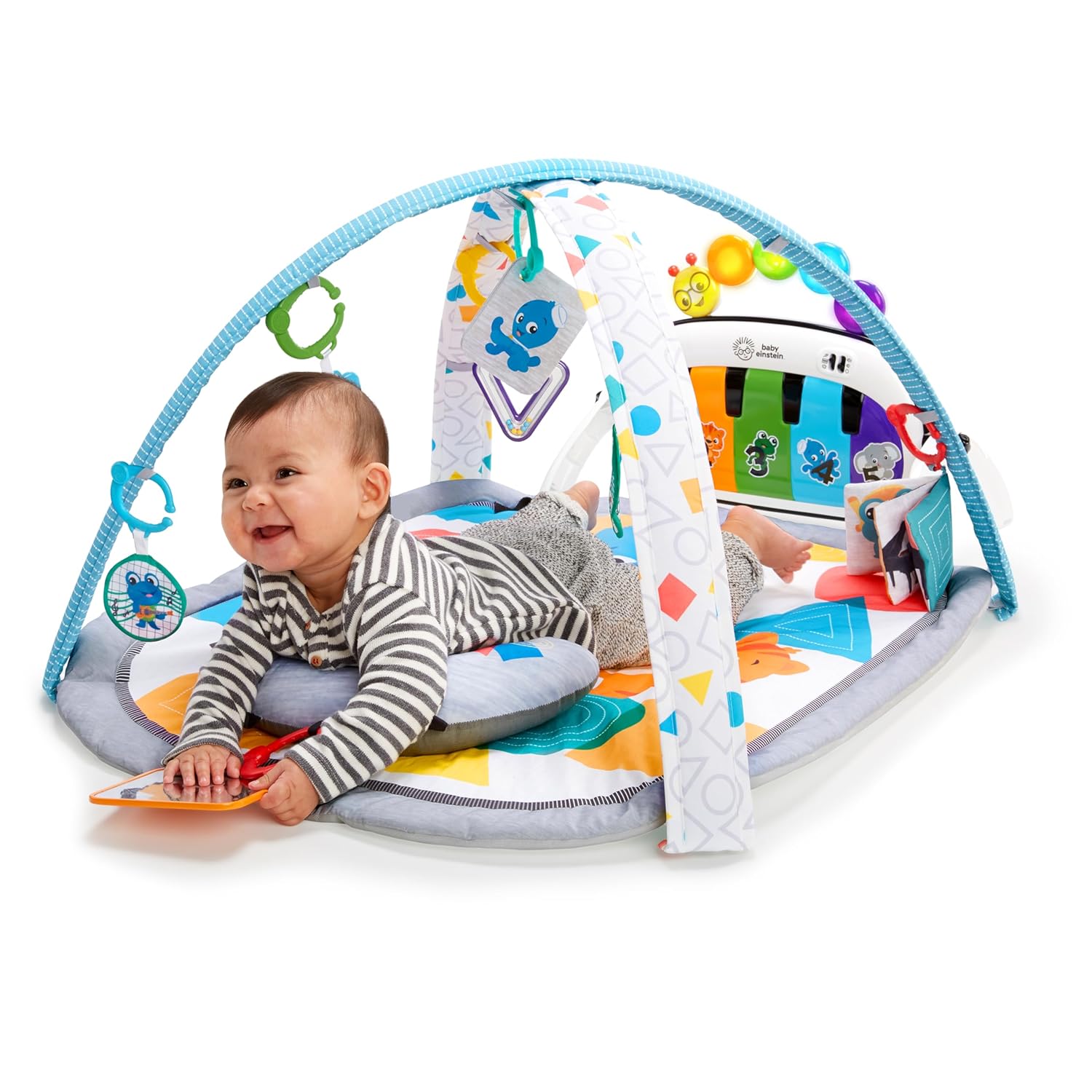 4-in-1 Kickin' Tunes Music and Language Play Gym and Piano Tummy Time Activity Mat