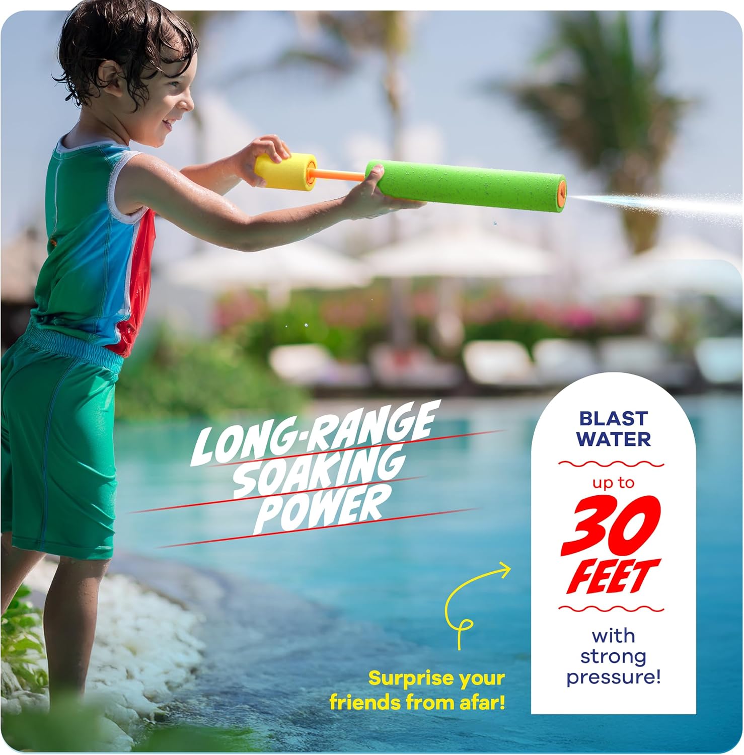 Water Guns For Kids - Outdoor Water Toys - Pool Toys for Kids Ages 4-8, 6-8, 8-10, 8-12 - Squirt Gun Blaster - Pool