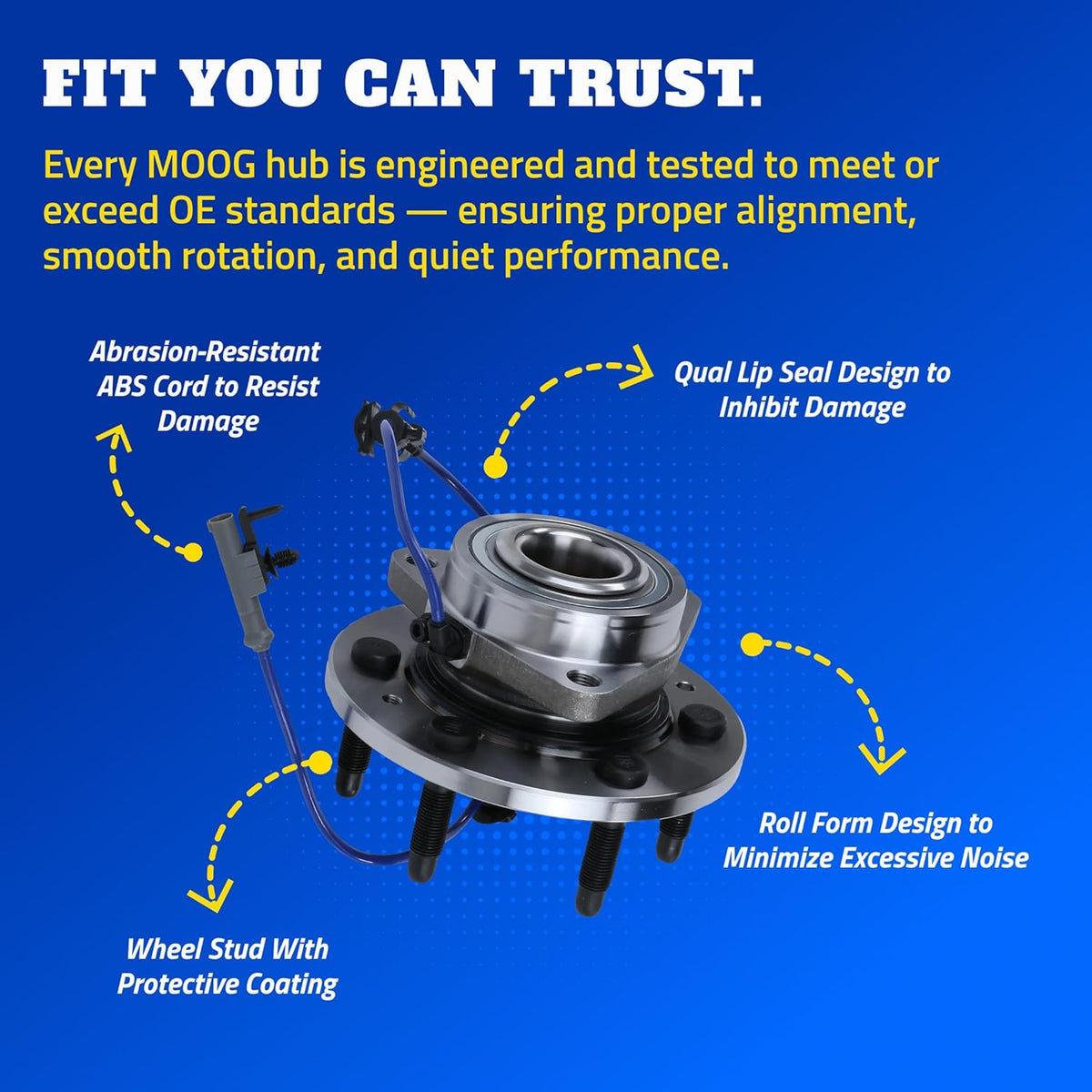 MOOG 513296 Wheel Bearing and Hub Assembly for Nissan Altima