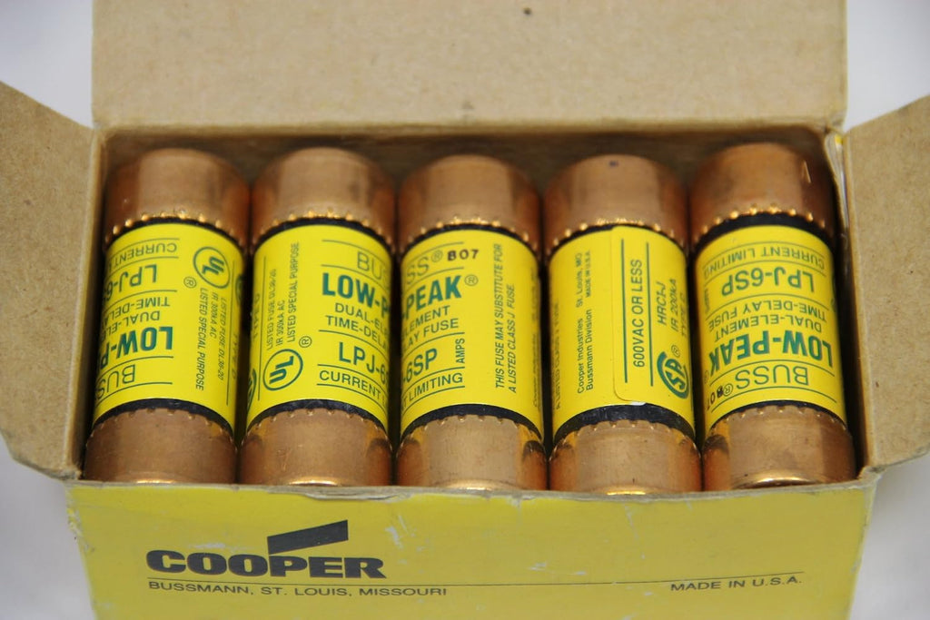 10x Pieces - Cooper Bussmann LPJ-6SP Low-Peak Class J Time Delay Fuse