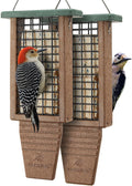 2 Pack Double Tail-Prop Suet Bird Feeder
