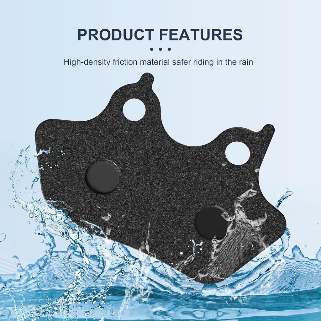 Front & Rear Brake Pads for Harley Davidson Softail, FLSTC Dyna Heritage Classic Softail, Super Glide, Wide Glide, Fat Boy, Low Rider, Sportster, Night Train, 2000-2007