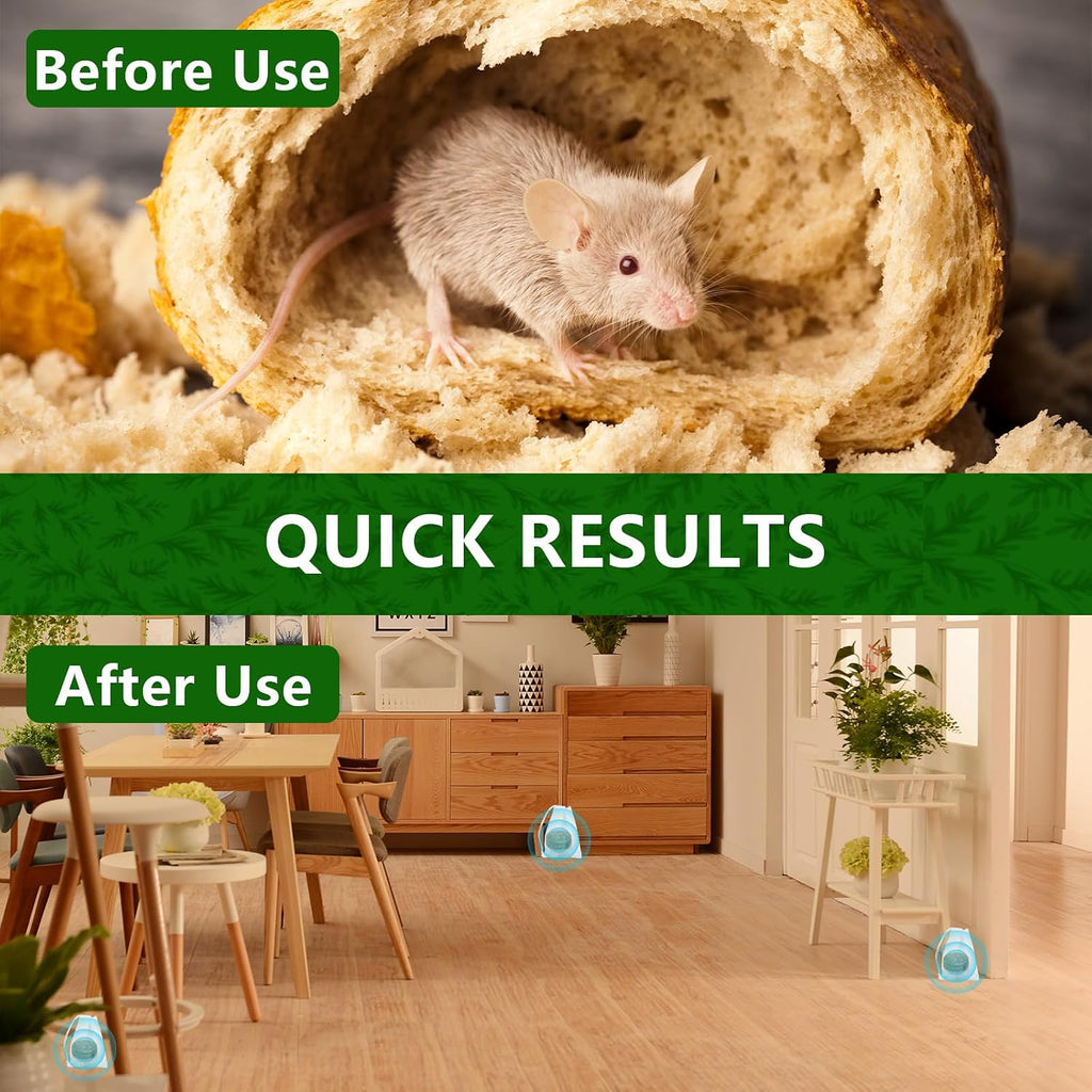 Mouse Rodent Repellent, 24 Pack Peppermint Lemon Oil Mice Repellent for Squirrel Rats Spider Pests, Natural Deterrent