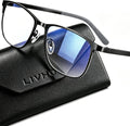 Blue Light Blocking Glasses for Men - Ultra-Light Metal Frame Relieve Eyestrain and Eye Protection, Blocking Glasses