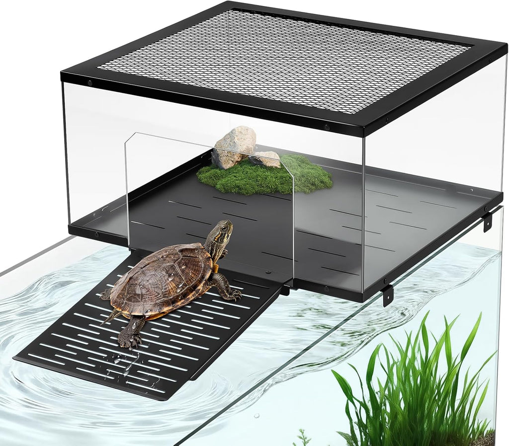 Turtle Basking Platform, Stainless Steel Ramp for 18-20" Aquariums