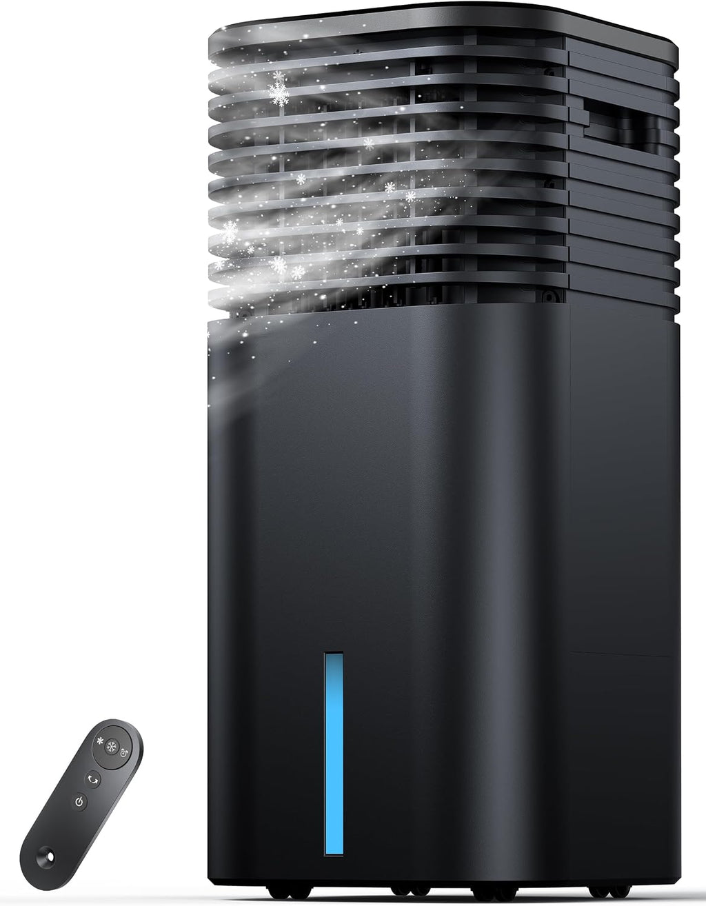 Windowless Portable Air Conditioner, 24.3" Small Evaporative Air Cooler for Room No Window, 3-Speed Settings, 4