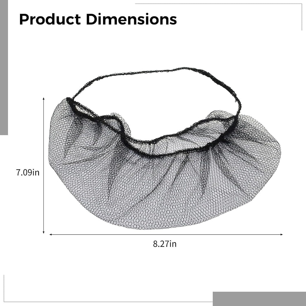 300 Food Service Beard Nets, Disposable Mesh Covers with Elastic Band for Comfort and Breathability