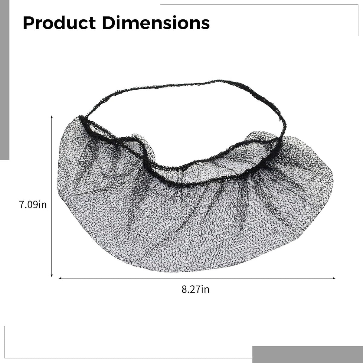 300 Food Service Beard Nets, Disposable Mesh Covers with Elastic Band for Comfort and Breathability
