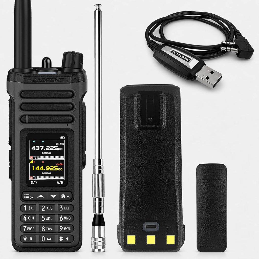 UV-36 Pro/SW-9 VHF UHF Handheld Ham Radio with App Programming | Analog dual-band radio with 2.0 in TFT display, full