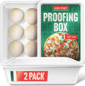 Dough Proofing Container with Lid (2 Pack) Homemade Bread and Pizza Dough Storage Box for Proofing