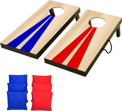 2 ft x 1 ft Portable Size Cornhole Set - Ready To Play with 6 Bean Bags and 2 Conrhole Boards - Great for Indoor