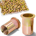 1/4-20 Rivet Nut,115Pcs Zinc Plated Threaded Inserts Rivnuts
