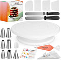 35PCs Cake Decorating Kit with Cake Turntable, Piping Bags and Tips