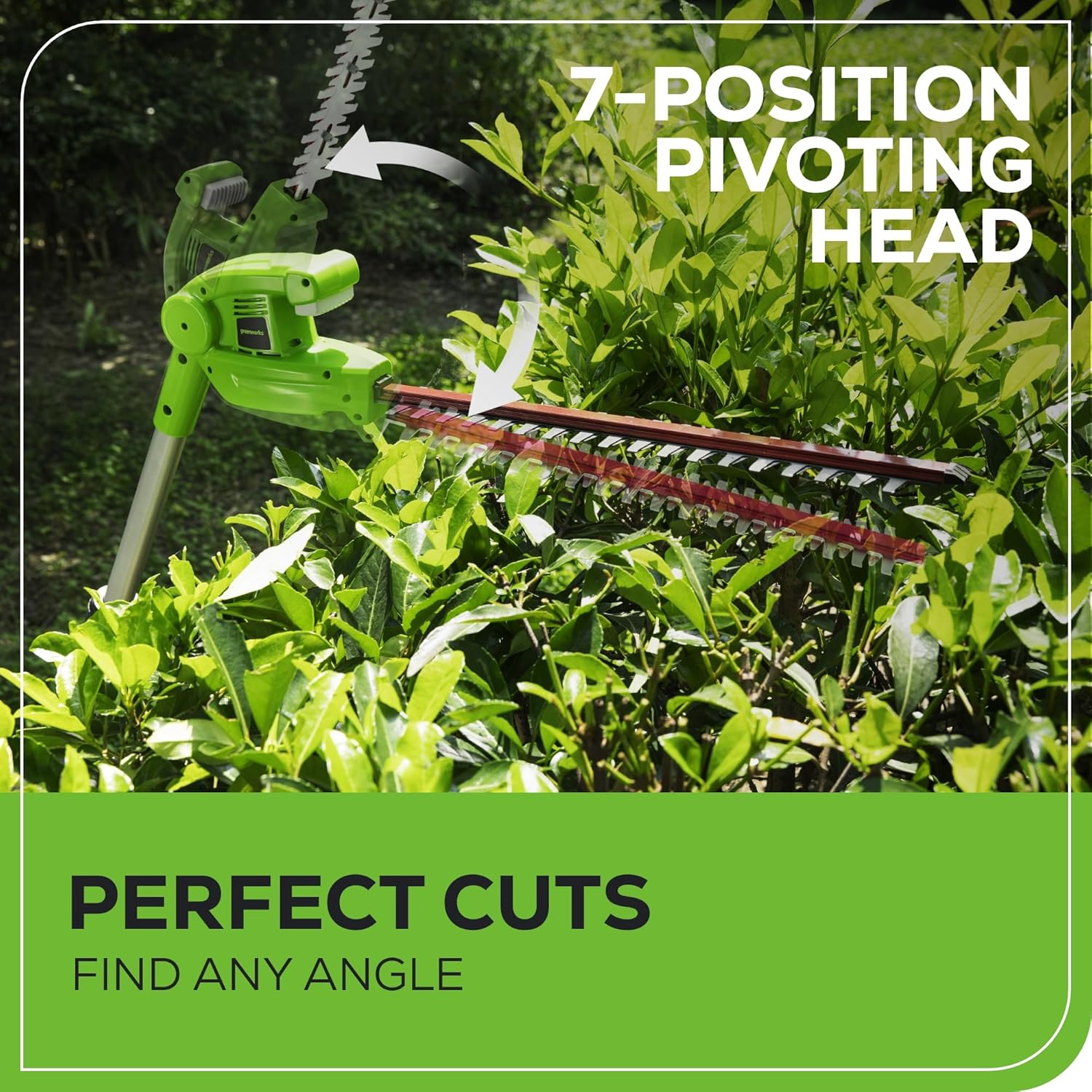 40V 20" Cordless Pole Hedge Trimmer, 2.0Ah Battery and Charger Included