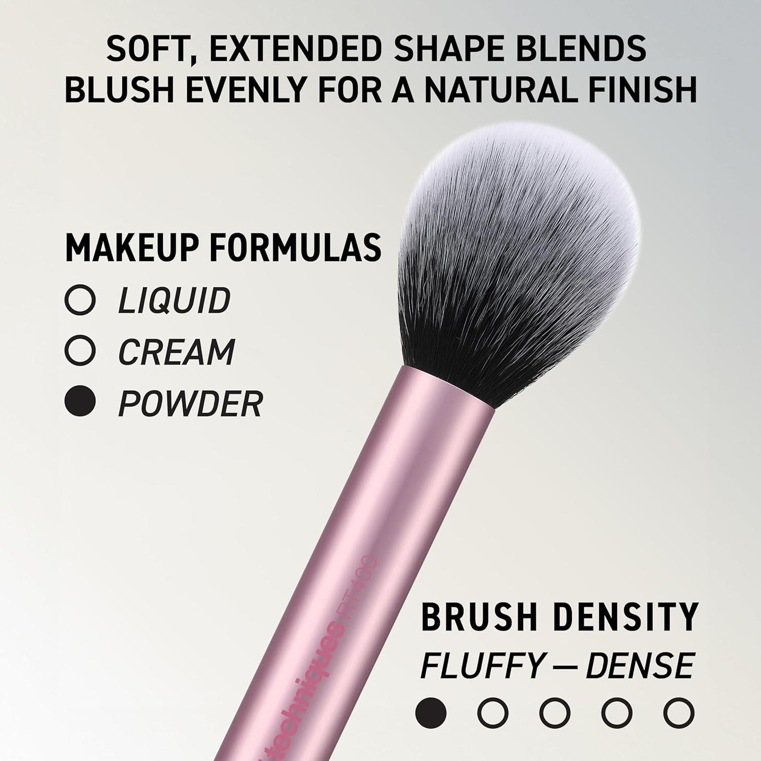 6 Piece Everyday Essentials Makeup Brush Set, Includes 4 Brushes & 2 Makeup Sponges, For Foundation, Blush, Bronzer