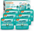 420 Piece First Aid Kit, 6 Individual Boxes of 70 Items Each - Contains Premium Medical Supplies for Travel, Home