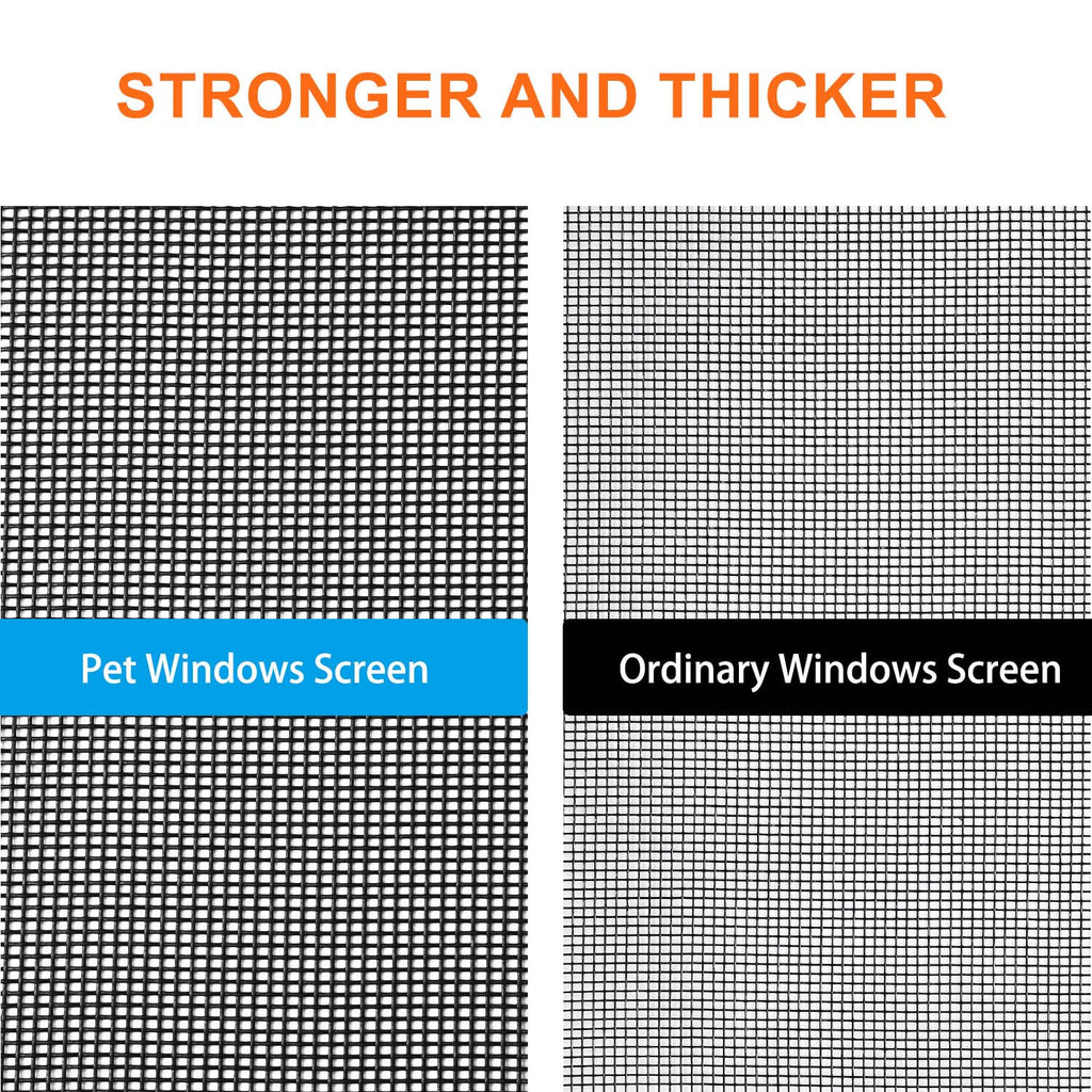 36 x 200 in Pet Window Screen Mesh, Cat Proof Window Screen Replacement, Dog Screen Door Mesh, Screen Mesh Roll