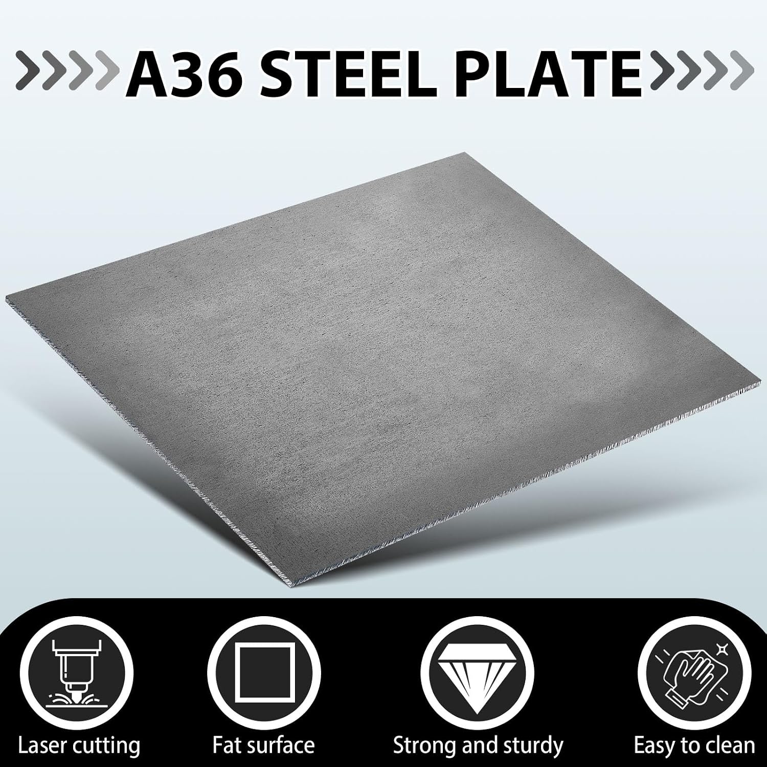 1 Pcs 1/8'' Steel Plate 8'' x 10'' A36 Hot Rolled Metal Sheet