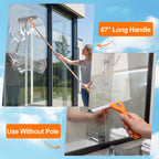 Window Cleaning Kit with 3 Gallon Bucket, 76" Long Squeegee