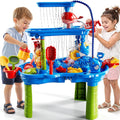 Water Table for Kids Ages 4-8 with Water Pump, Summer Outdoor Sand Water Table for Boys Girls, Kids Water and Sand