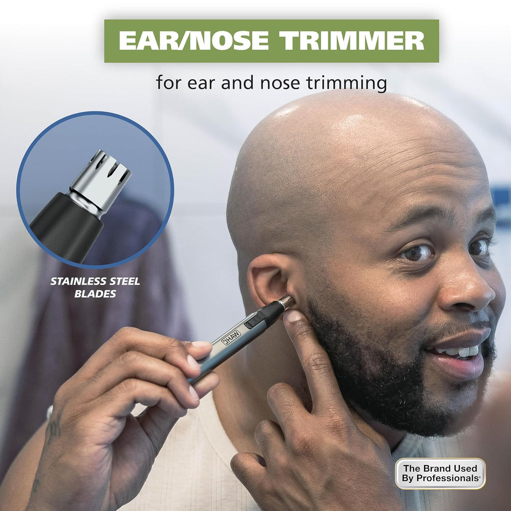 Micro Groomsman Battery Personal Trimmer for Eyebrows, Nose & Ear | Compact Quick Touch-Up Hair Trimmer For Eyebrows