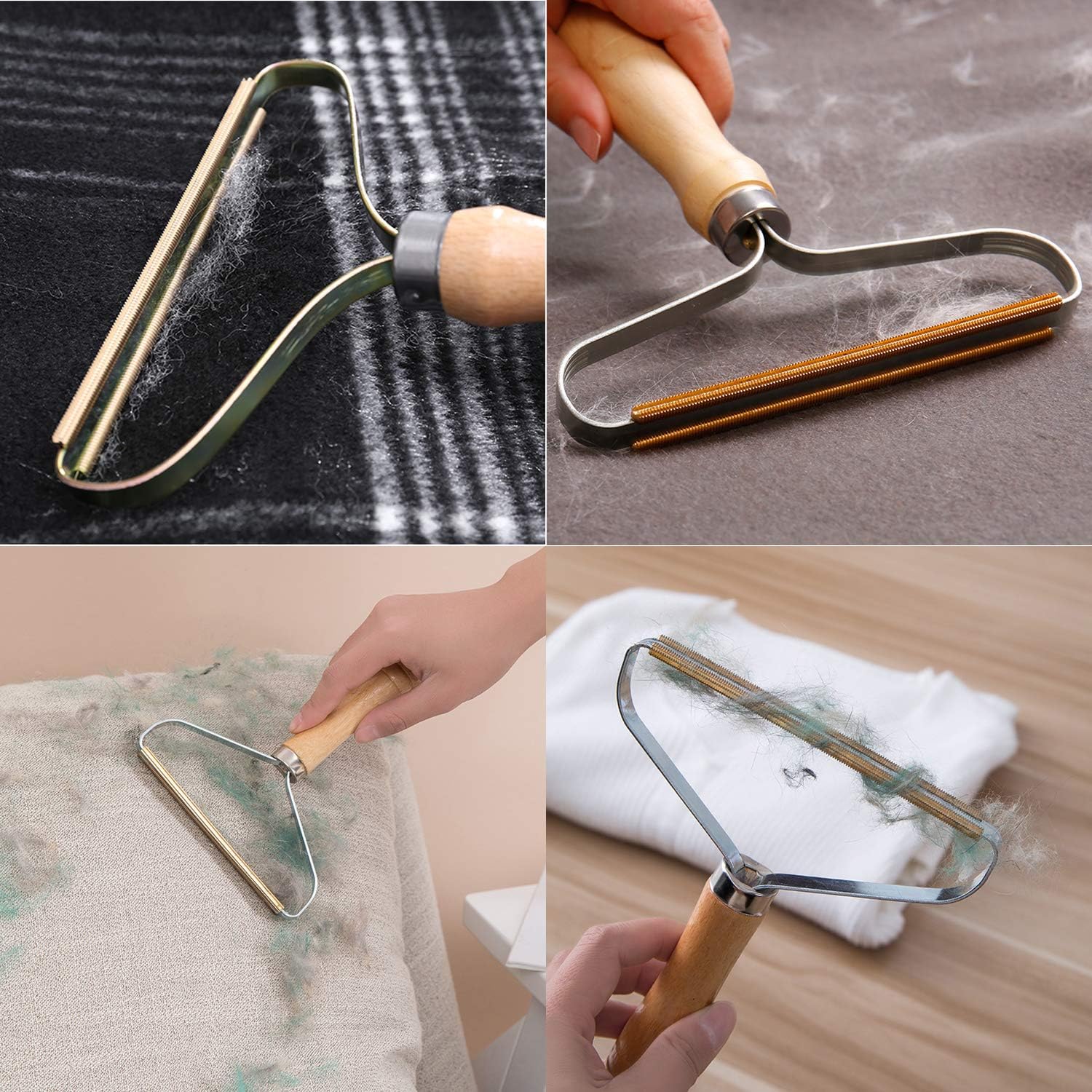 Portable Lint Remover, Fuzz Shaver - Reusable Double Sided Travel Brush for Removing Lint Pet Hair Dust in Clothes