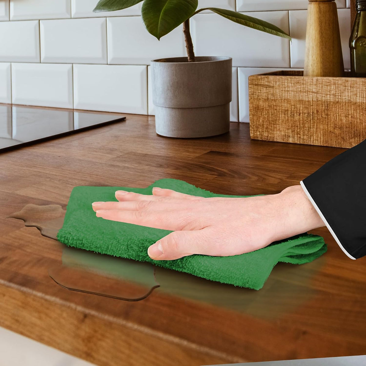 Bar Towels (Pack of 60) Size 14x17 Inches – 100% Cotton, Absorbent and Reusable Cleaning Rags, Multipurpose Cleaning