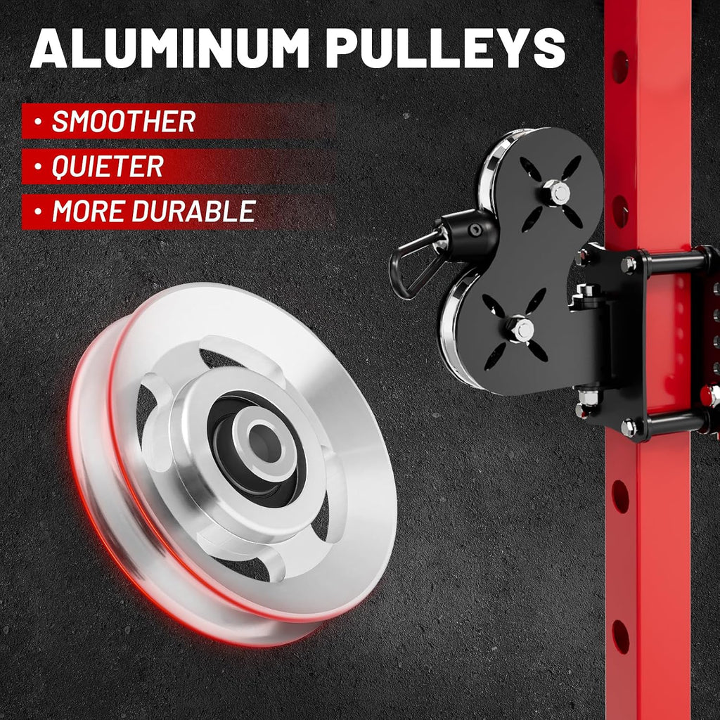 RitFit 90mm Aluminum Pulley Wheels, Power Rack Pulley Attachment