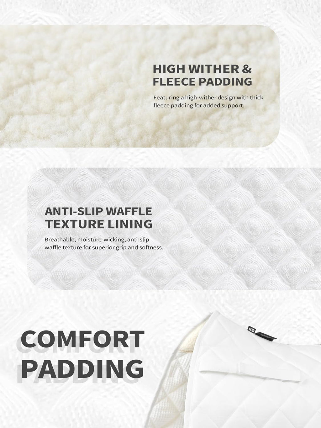 English Saddle Pad for Horse Riding, All Purpose Saddle Pad