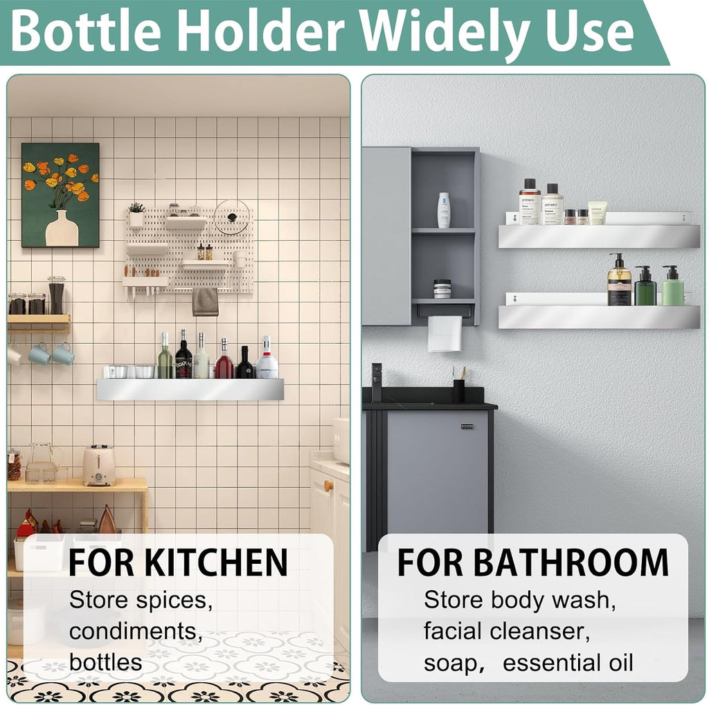 32-inch Stainless Steel Bar Speed Rail,Wall Mounted Liquor Bottle Holder | (1 pcs) Spray Bottle Rack for