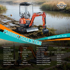 Mini Tracked Excavator, Equipped with a Pilot-Operated System, Is Suitable for Excavation and Bulldozing Projects in