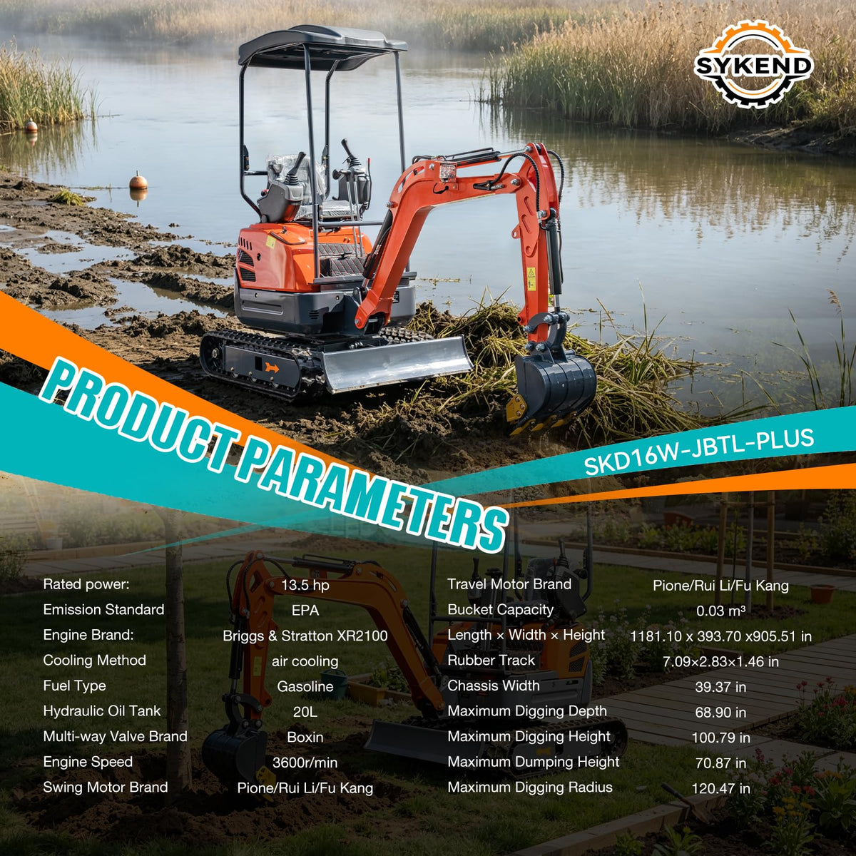 Mini Tracked Excavator, Equipped with a Pilot-Operated System, Is Suitable for Excavation and Bulldozing Projects in