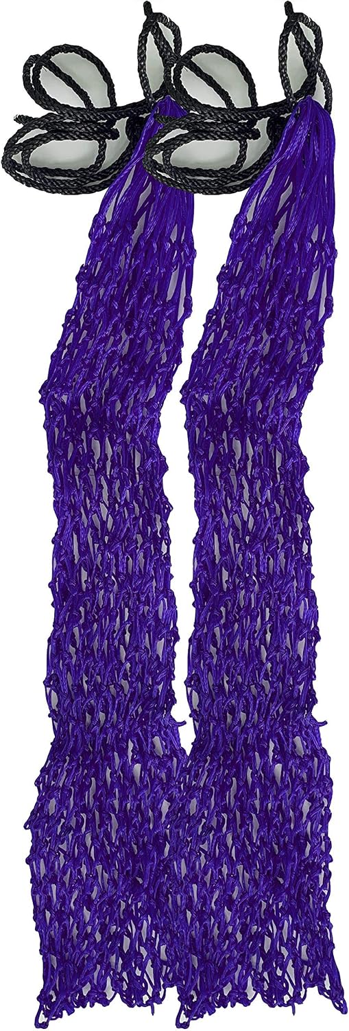 2 pcs Ultra Slow Feed 1.5"x1.5" Holes 40” Hay Net for Horses and livestocks (Purple)