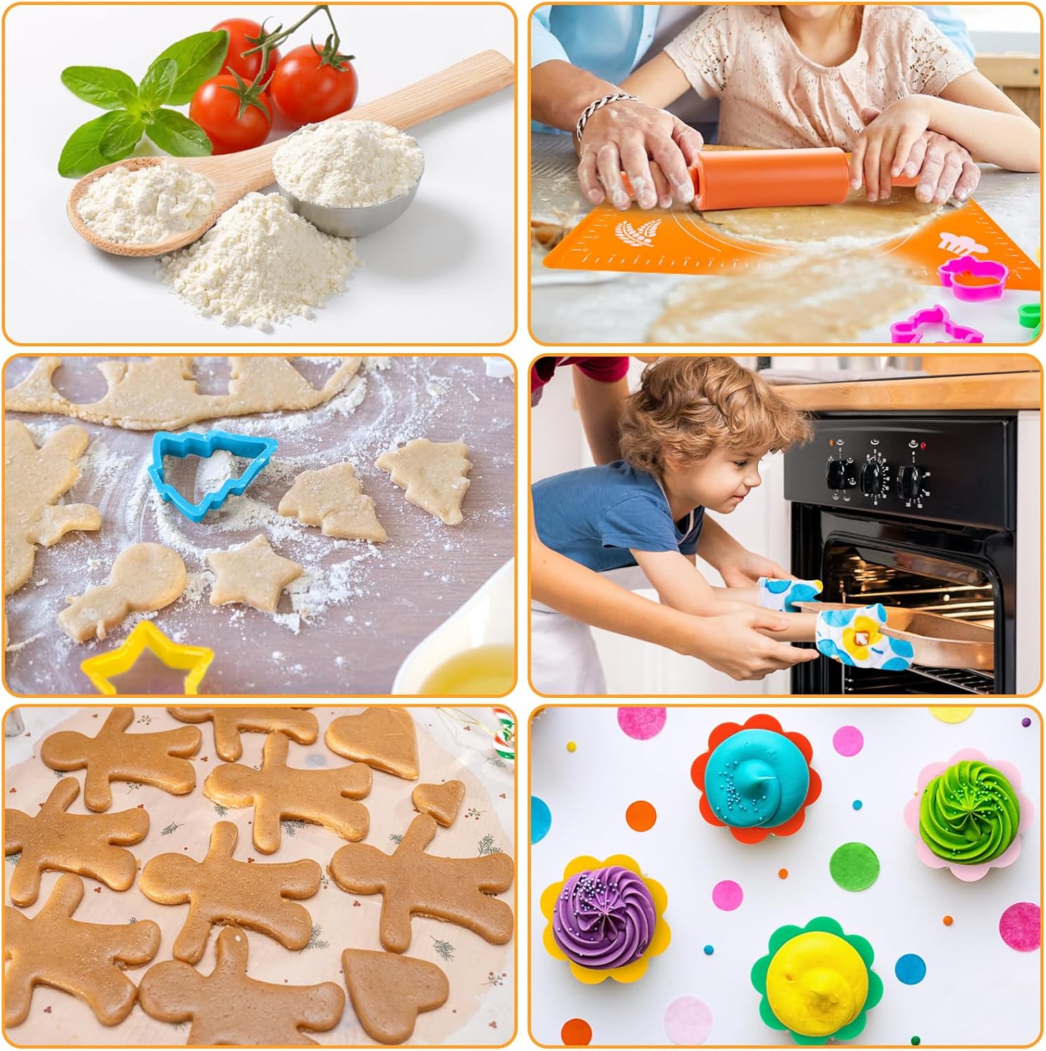 52 PCS Kids Cooking Sets, Montessori Pretend Play Kitchen Toys for Real Cooking Baking, Toddler Knife Set with Chef
