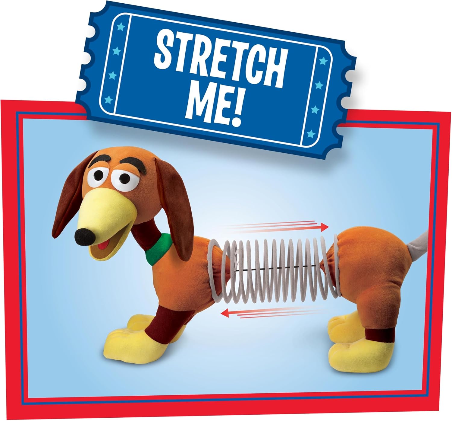 Disney and Pixar Toy Story 16,5 cm Slinky Dog Plush Stuffed Animal, Kids Toys for Ages 18 Month by Just Play