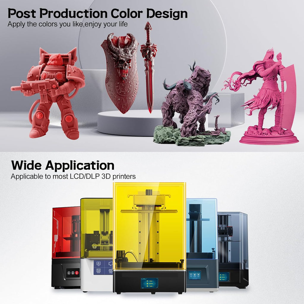 Water Washable 3D Printer Resin, 405nm High-Speed Printing Liquid Photopolymer Resin, Upgraded Formula 3D Printing