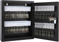 Key Box, Wall Mount 60 Key Cabinet, Combination Lock, Black | Numbered Key Storage Organizer, Secure Lock Box, Key