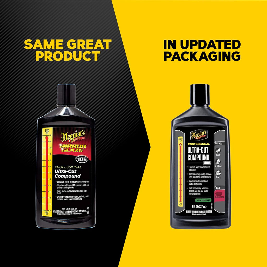 Professional M105 Ultra Cut Compound, 8oz | Car Rubbing Compound , Removes Scratches & Heavy Swirls , Adds Shine
