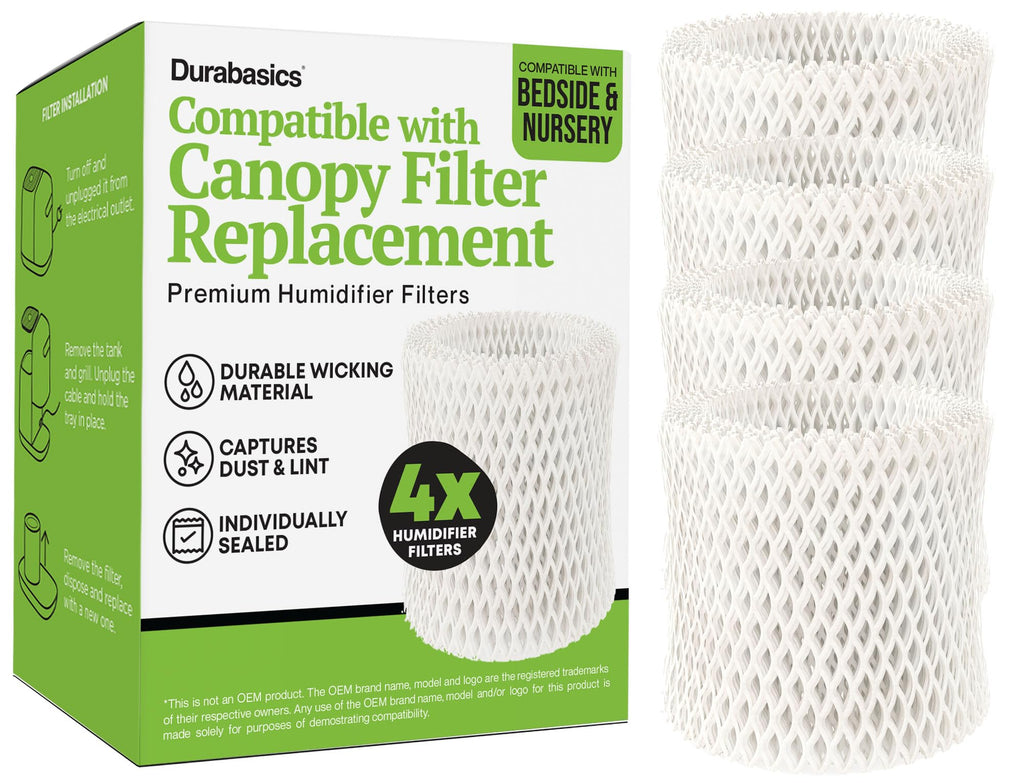 Humidifier Filter Compatible with Canopy Bedside Humidifier 4 Pk
