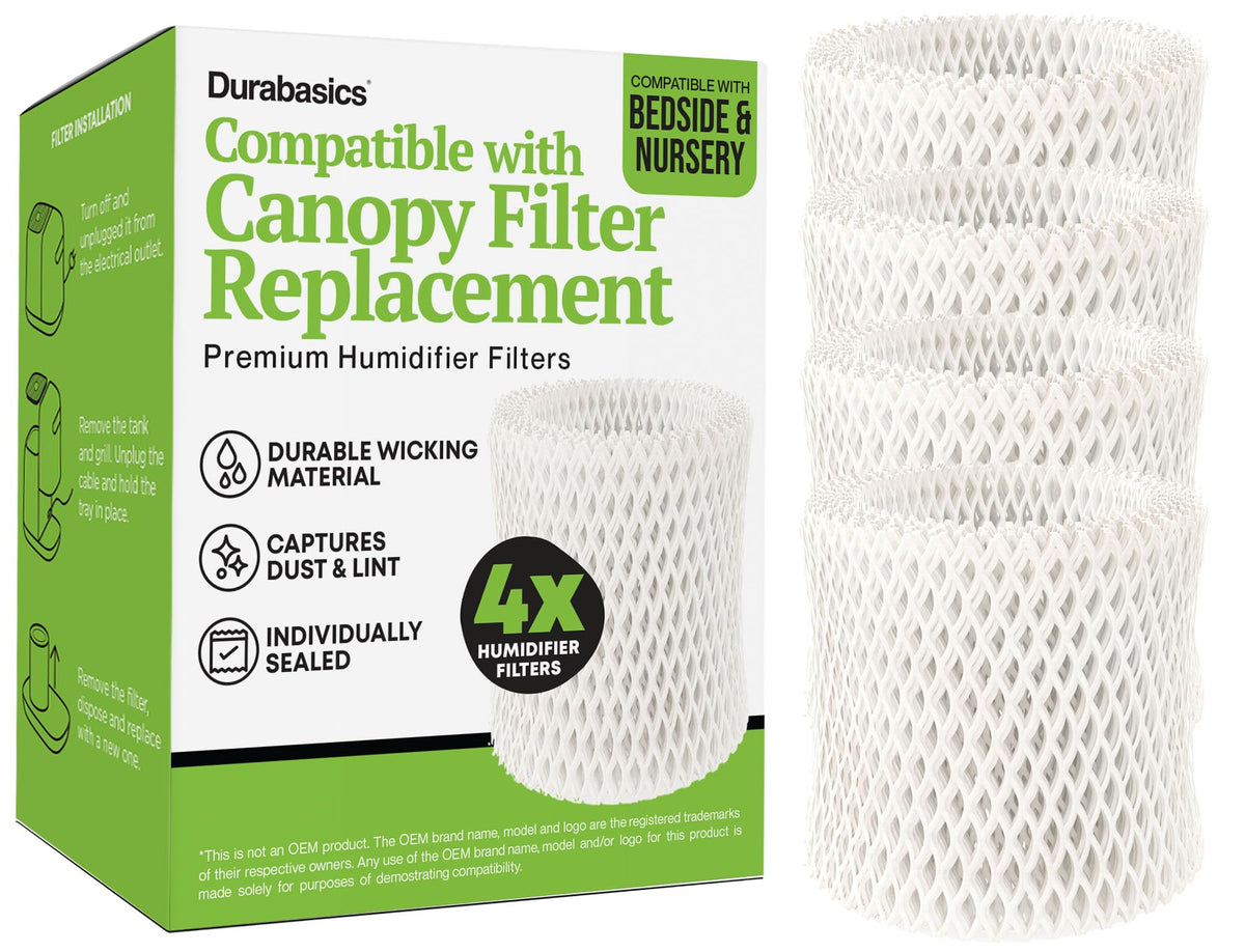Humidifier Filter Compatible with Canopy Bedside Humidifier 4 Pk