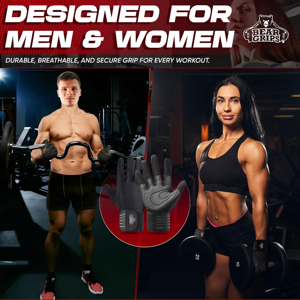Weight Lifting Gloves for Men & Women | Half Finger Lifting Gloves | Full Finger Workout Gloves for Men | No Finger