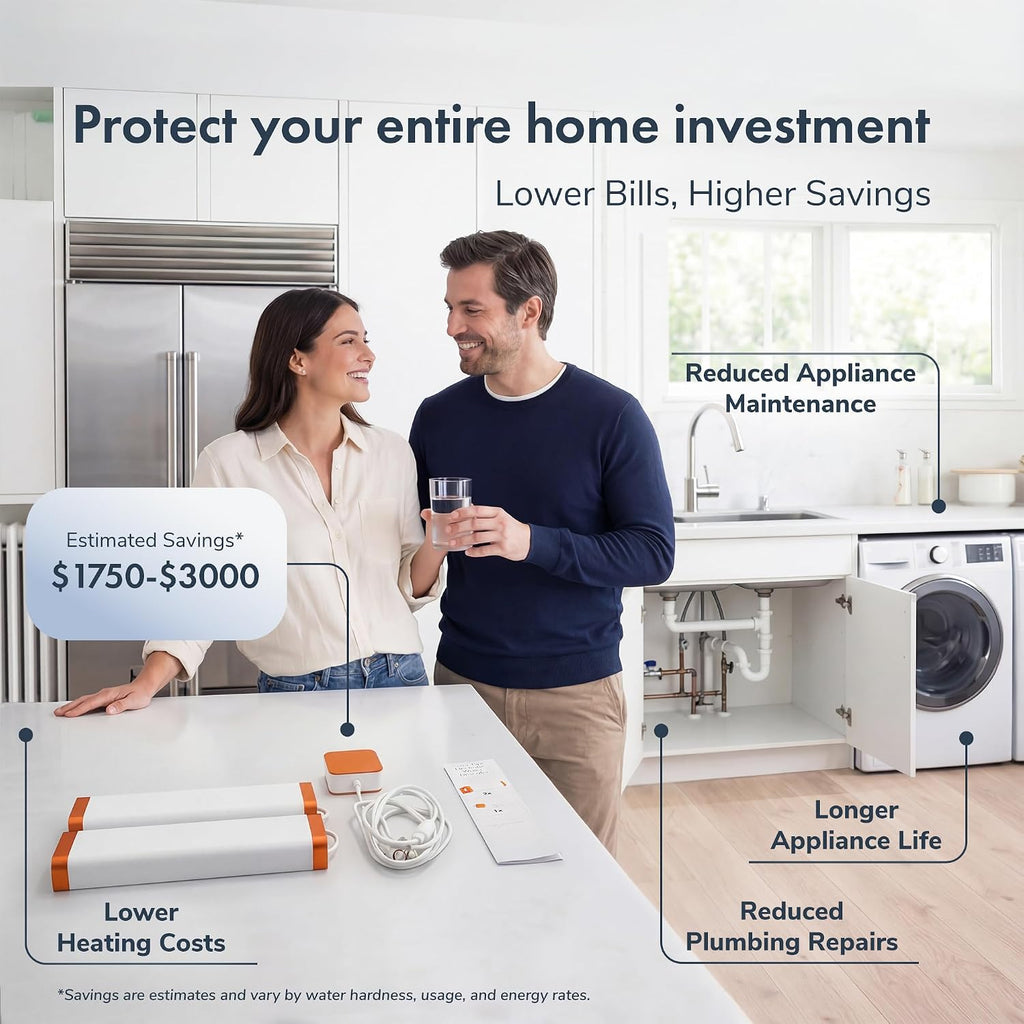 Over-Pipe Whole House Electronic Water Descaler System