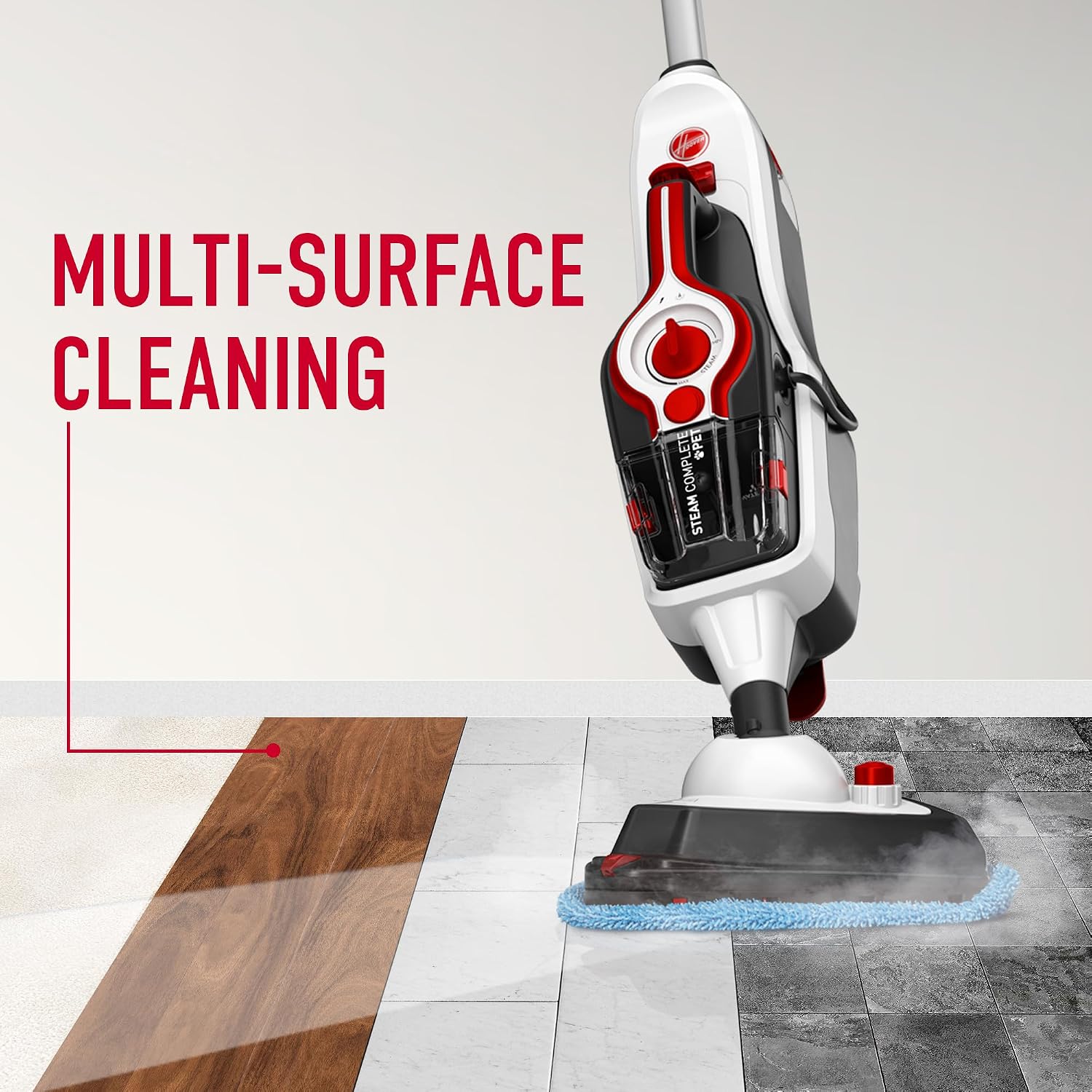 Steam Complete Pet Steam Mop, Hard Floor Cleaner Machine | 10-in-1 Multipurpose Cleaner Machine, Removable Handheld