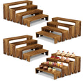 4 Set Wood Display Risers, Stackable Cupcake Stand for Party Dessert Table