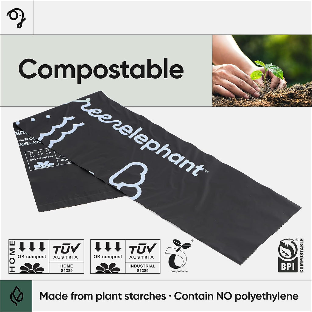 Portable Waste Bags – Camping Potty Liners, Biodegradable Sanitary Bags for 5 Gallon Bucket, Outdoor Use, 15 Count, 8