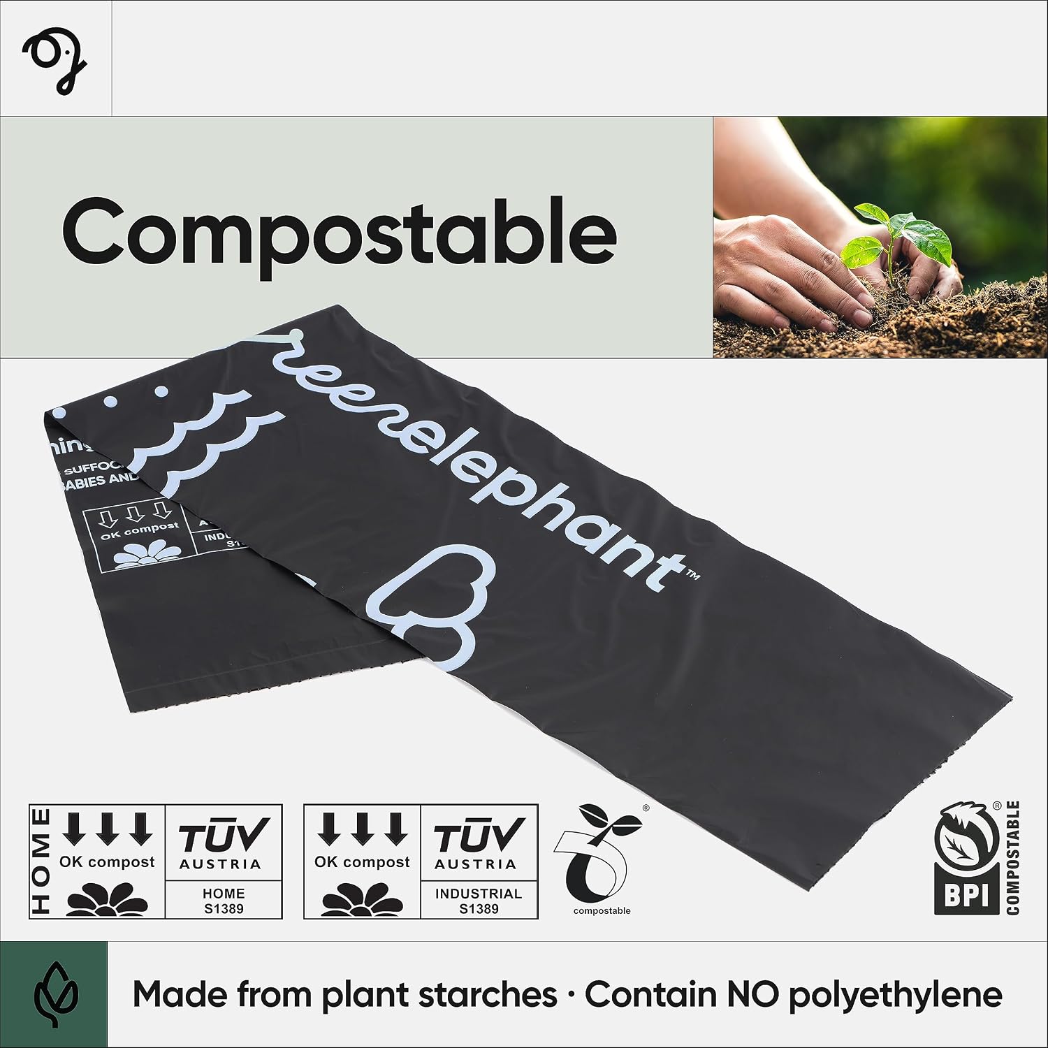 Portable Waste Bags – Camping Potty Liners, Biodegradable Sanitary Bags for 5 Gallon Bucket, Outdoor Use, 15 Count, 8